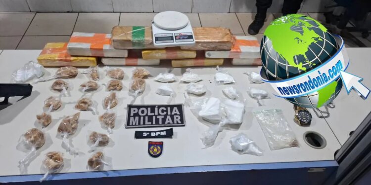 5º Batalhão prende dupla e apreende tabletes de drogas em oficina de Porto Velho