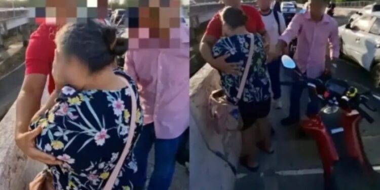 Mulher que iria pular de viaduto é abordada: “Deus tem um plano”