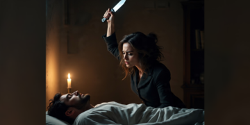 Homem é atacado a facada pela esposa enquanto dormia