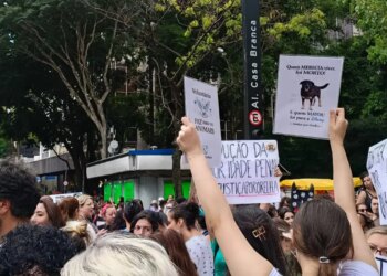 Centenas de pessoas em São Paulo pedem justiça pelo cão Orelha