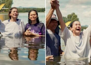 Idosa emociona ao ser batizada aos 84 anos em Cuiabá: ‘Jesus é o meu Salvador’