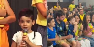 Menino que viralizou ao orar por Neymar celebra convocação na igreja