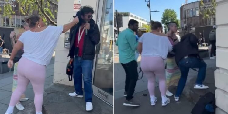 Mulher agride evangelista de rua e tenta impedir pregação em Londres: ‘Me deu socos’