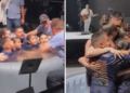 Casal e filhos emocionam ao serem batizados juntos: ‘Exemplo de família’