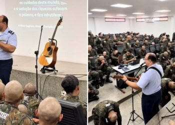Capelão militar encoraja soldados em culto: “Escolha estar no centro da vontade de Deus”