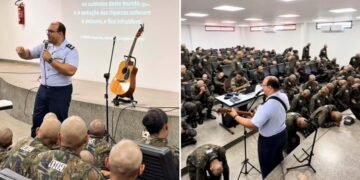 Capelão militar encoraja soldados em culto: “Escolha estar no centro da vontade de Deus”