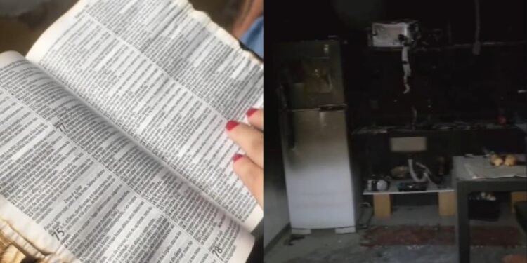 Bíblia fica intacta após incêndio destruir casa de cristã: “Nenhuma letra foi queimada”