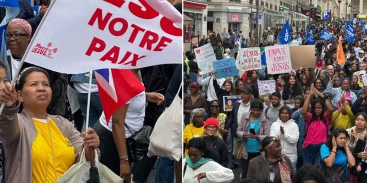 Marcha para Jesus reúne 50 mil pessoas nas ruas de Paris: “Abençoamos a cidade”
