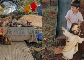 Menino de 6 anos escolhe Jesus como convidado de honra em seu aniversário