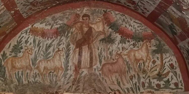 Pintura de Jesus como “Bom Pastor” do século 3 é encontrada na Turquia
