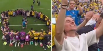 De joelhos, seleção do Equador glorifica a Deus após vitória histórica sobre a Alemanha