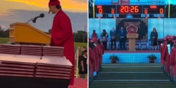 Jovem fala de Jesus em formatura e ora por colegas: ‘Deus me conduziu’