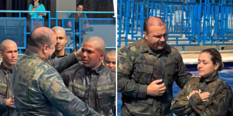 Recrutas da FAB são batizados em Brasília: “Nova vida guiada por Deus”