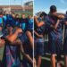 Seleção do Haiti ora após último treino antes de enfrentar o Brasil na Copa
