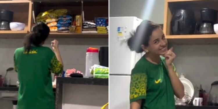 Surda inspira ao orar em Libras e agradecer por compras do mês: “Deus recebeu a oração”