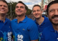 Flávio Bolsonaro promete tirar o ‘mal’ do governo federal em discurso na Marcha para Jesus