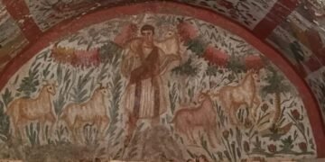 Pintura mais bem preservada com representação de Jesus achada