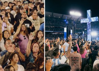 Cruzada evangelística lota estádio na Califórnia e leva centenas a Jesus: “Fome espiritual”