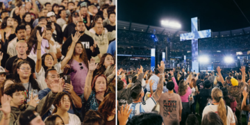 Cruzada evangelística lota estádio na Califórnia e leva centenas a Jesus: “Fome espiritual”