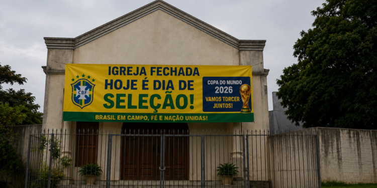 Igreja cancela culto por causa do jogo Brasil e divide opiniões