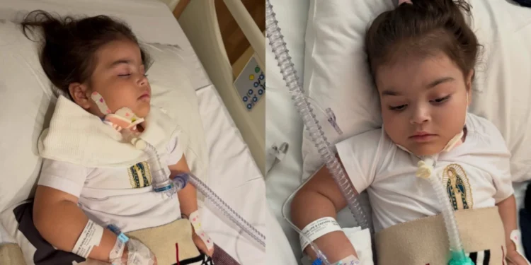 Filha de Cazarré é internada no CTI e mãe pede orações