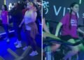 Mulheres param aula de spinning para adorar a Deus e orar umas pelas outras em SP