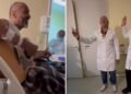 Homem com câncer avançado inspira ao louvar no leito com equipe médica