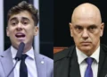 Nikolas Ferreira solicita prisão preventiva de Alexandre de Moraes