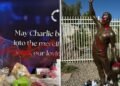 Estátua de Charlie Kirk é vandalizada em memorial de um ano de sua morte nos EUA