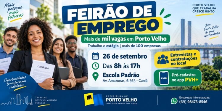Feirão de Emprego promete mais de mil oportunidades em Porto Velho