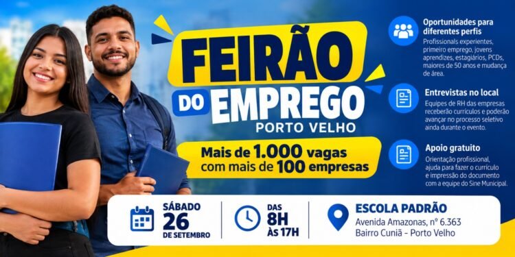 Mais de mil vagas: Feirão do Emprego reúne mais de 100 empresas neste sábado em Porto Velho