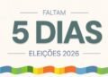 Arte da contagem regressiva para as Eleições 2026: faltam 5 dias