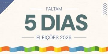 Arte da contagem regressiva para as Eleições 2026: faltam 5 dias