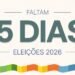 Arte da contagem regressiva para as Eleições 2026: faltam 5 dias