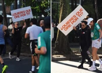 Igreja evangeliza atletas durante maratona no México