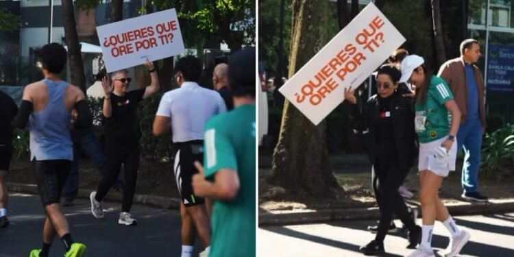 Igreja evangeliza atletas durante maratona no México