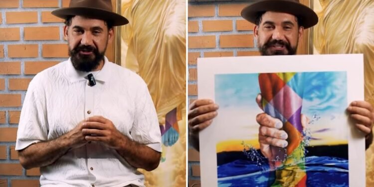 Eduardo Kobra transforma luto em arte com mural “A Mão de Deus”