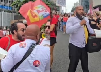 Pregador de rua é hostilizado em manifestação pró-Lula na Avenida Paulista