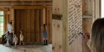 Família escreve versículos em sua casa em construção: ‘Alicerçada na Palavra’