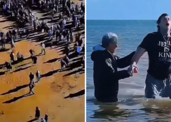 550 pessoas são batizadas em praia da Inglaterra: “As pessoas estão vindo a Jesus”