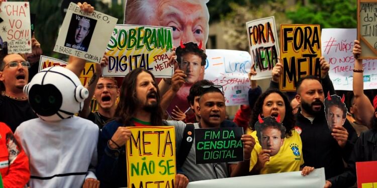 Ato em São Paulo cobra neutralidade da Meta nas eleições